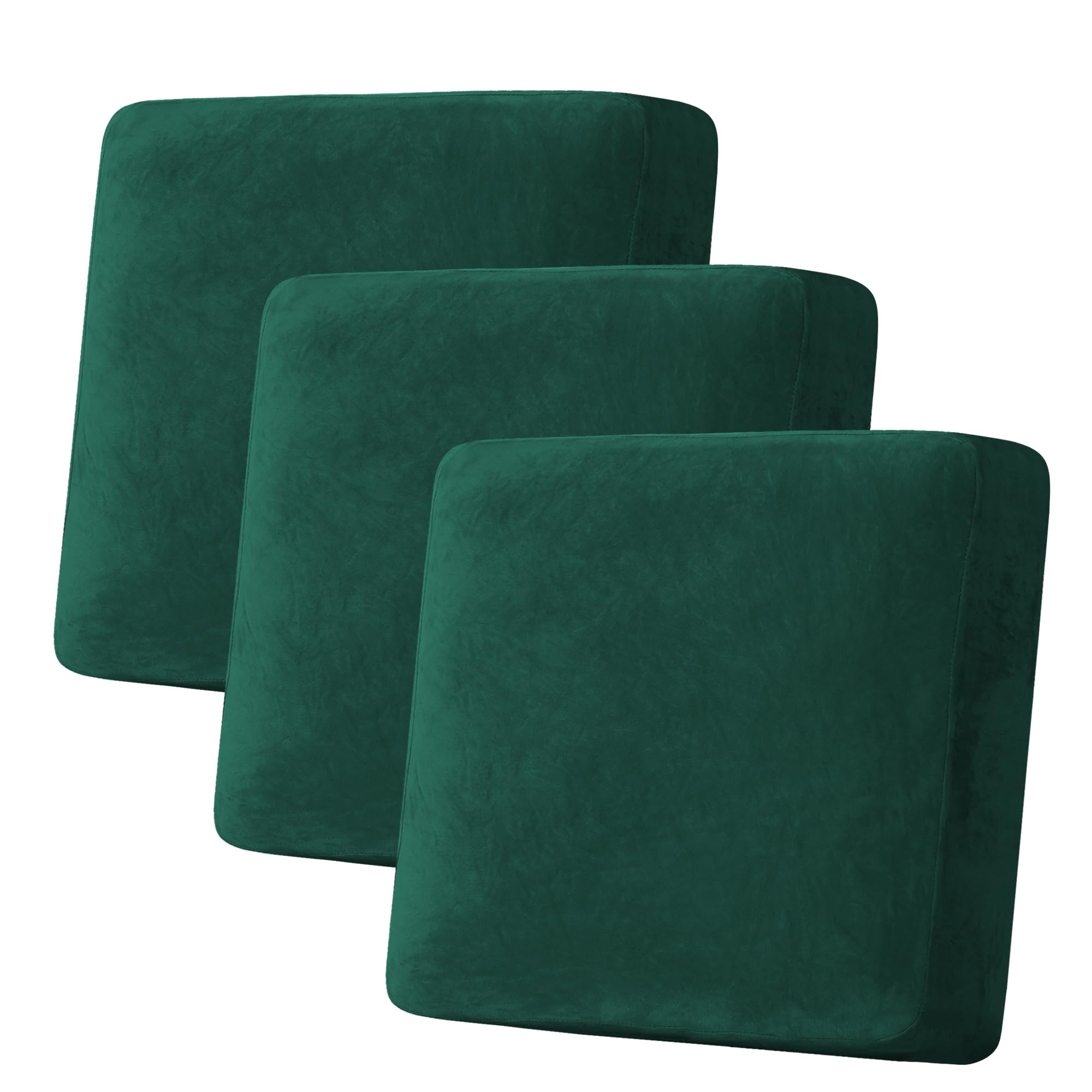 H.Versailtex Velvet Stretch Couch Cushion Cover Plush Cushion Slipcover Cushion Furniture Protector Seat Cushion For Christmas S